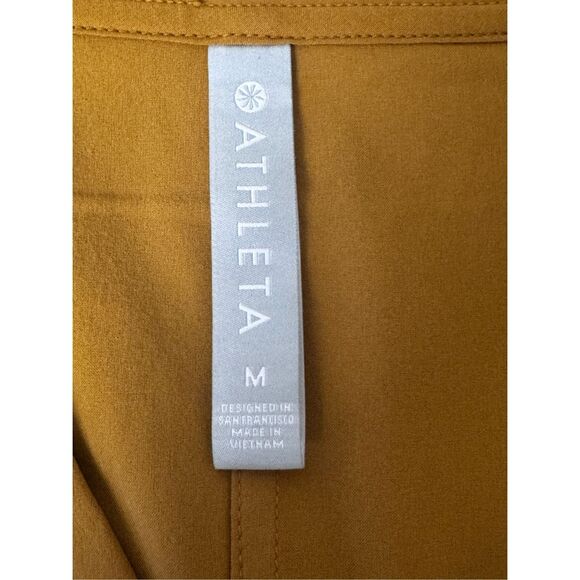 NWT Athleta Marlow Romper‎ Size Medium Tuscan Yellow Gold - Picture 6 of 8